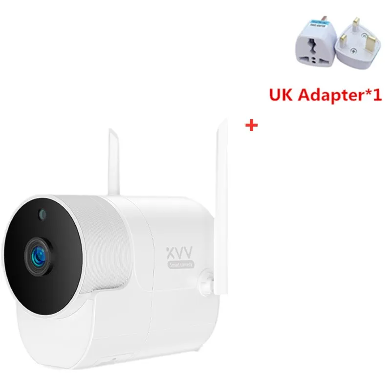 add UK adapter Xiaovv наружная панорамная камера водонепроницаемая 1080P Беспроводная камера наблюдения wifi ночное видение IP Cam работает с приложением Mijia - Цвет: add UK adapter