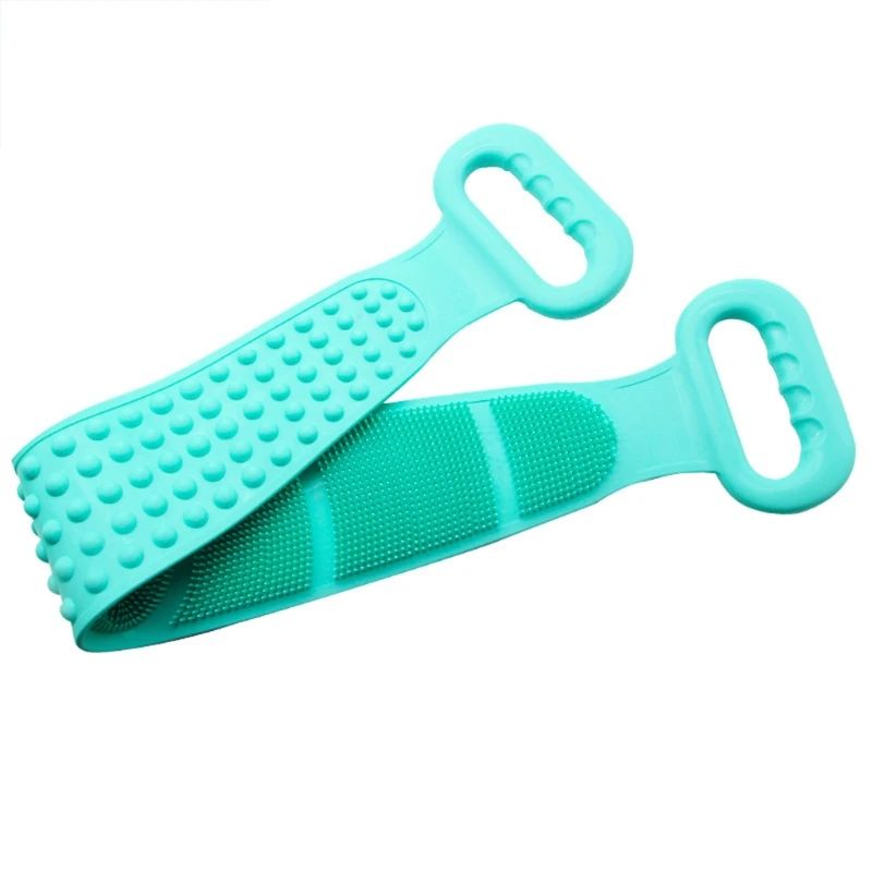 

Silicone Back Scrubber Towel Bath Body Brush Belt Double Sided Massage Strap 667D