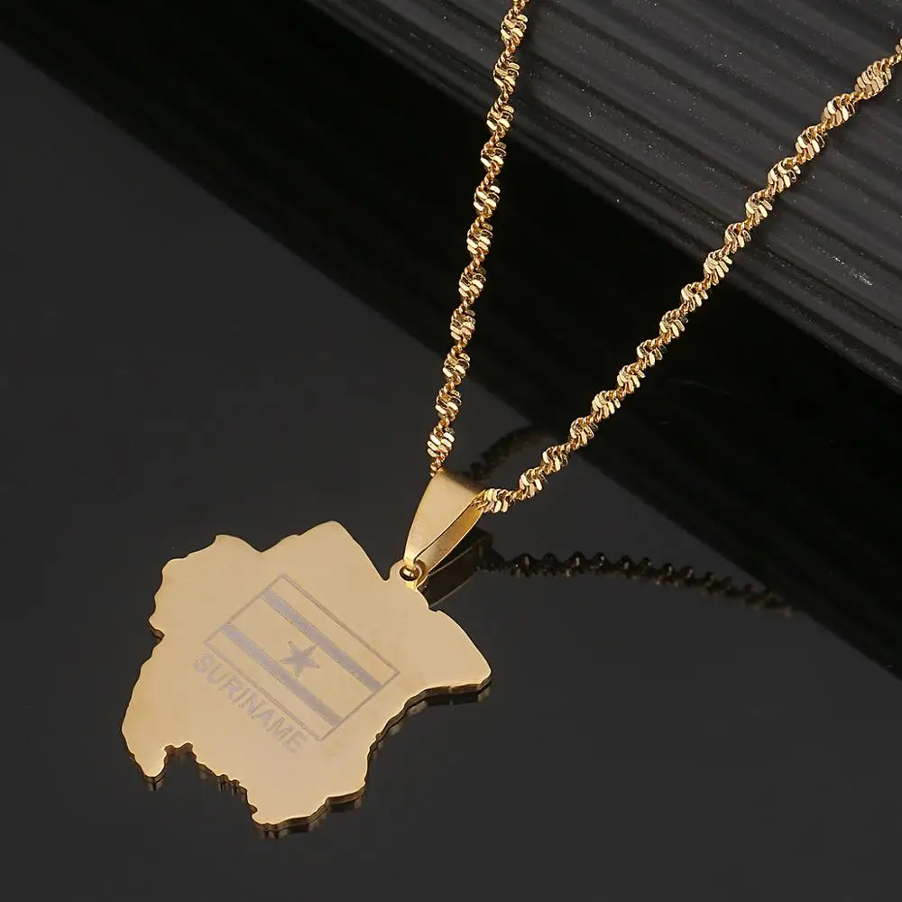 Модное ожерелье из нержавеющей стали с изображением Орегона и карты серебряного