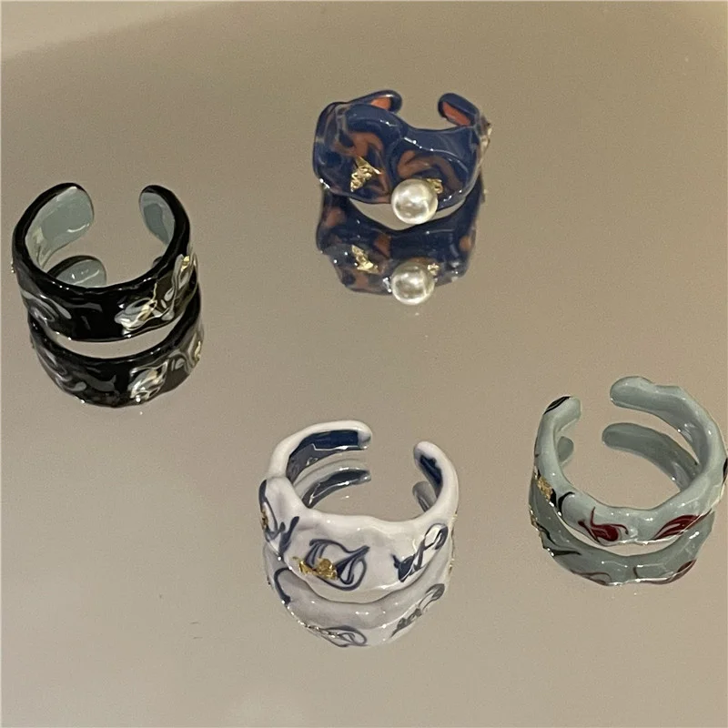 

Korean version of the new fashion women's rings ins style is simple Elegant temperament Opening can be adjusted rings wholesale