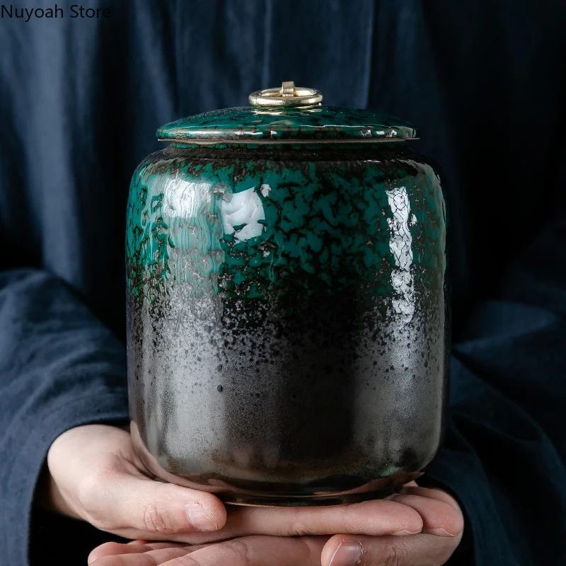 Керамическая герметичная чайная коробка домашняя портативная большая емкость