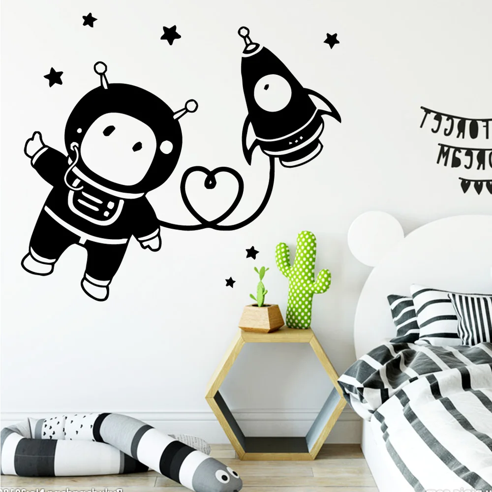 Горячее пространство инопланетянин Наклейка на стену гостиная Съемная роспись
