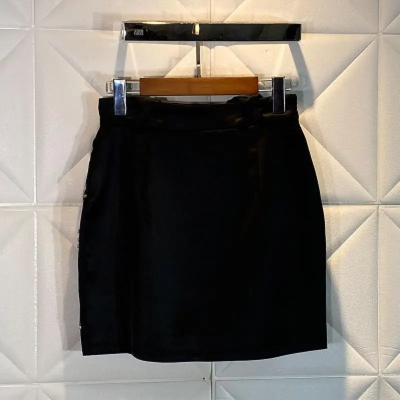 

Runway 2020 Summer Vintage Women Sexy Skirt Heavy Industry Beaded Diamond Luxury Slim A-line Female Ladies Party Clothes