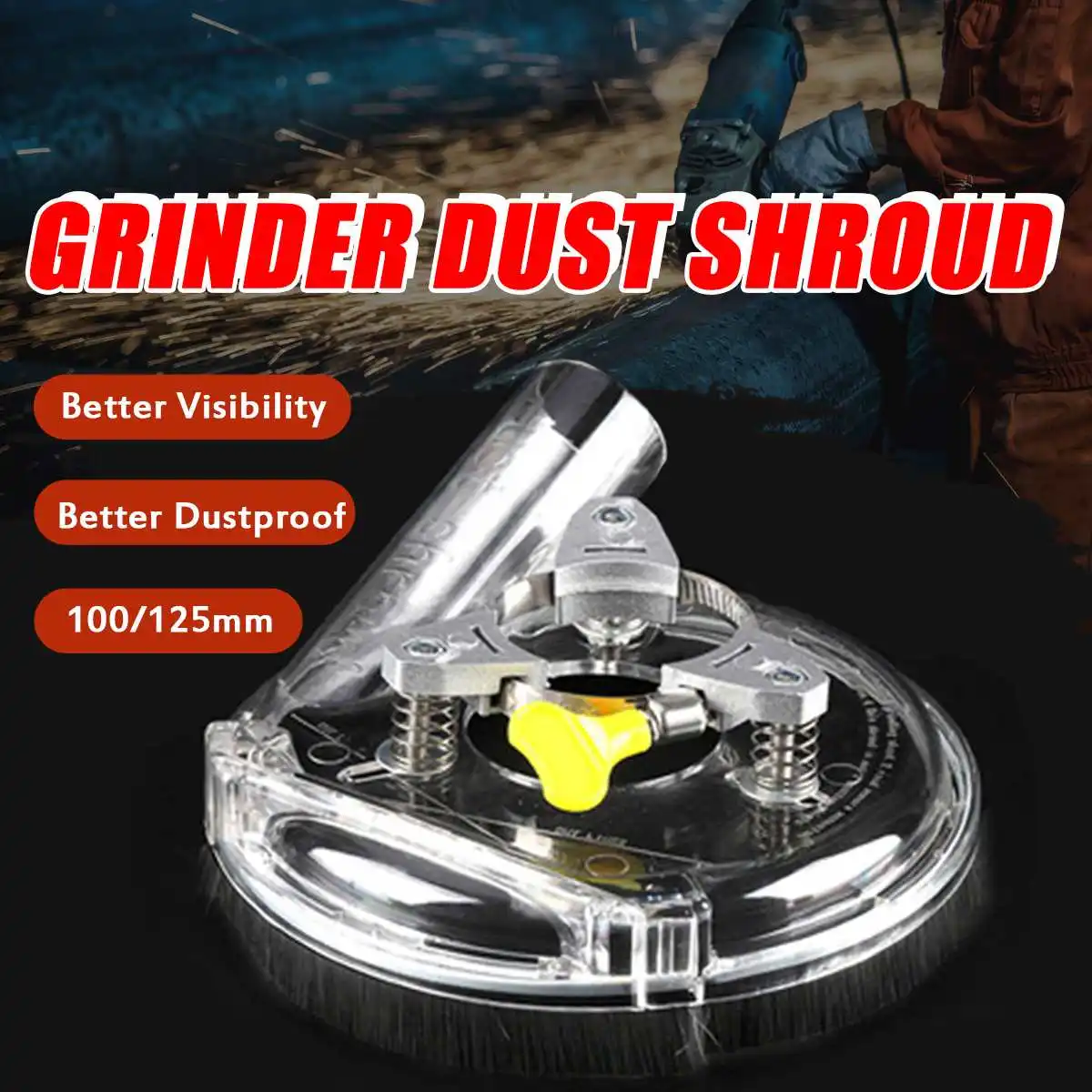 

Grinder Dust Shroud 100/125mm Dust Suction Dust-Free Operation Dust Collector For Angle Hand Grinder Power Tool Accessories