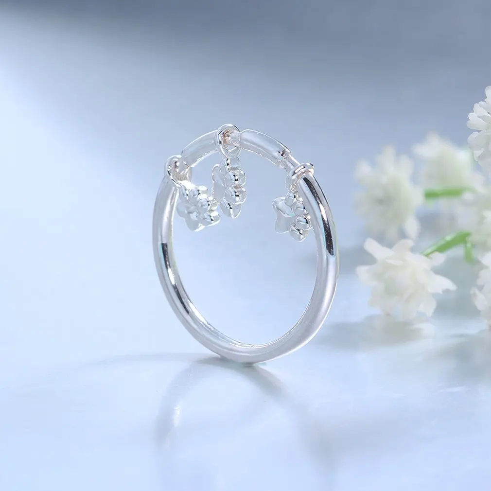 Женское кольцо с подвеской в виде звезд|Кольца| |