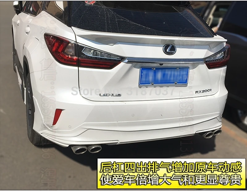 For Lexus RX200t RX450h 2016 2017 2018 ABS Plastic Unpainted Color Rear Roof Spoiler Wing Trunk Lip Boot Cover Car Styling