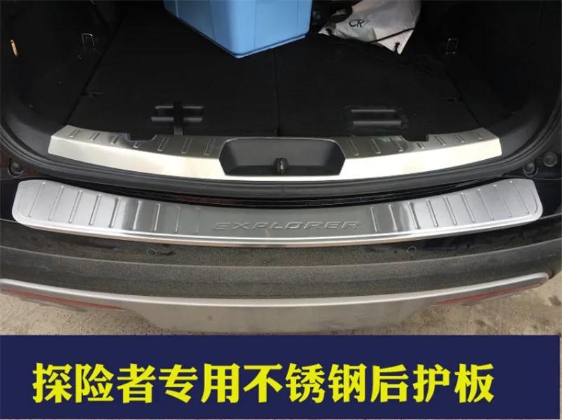 Paslanmaz çelik Арка dış ve iç тампон koruyucu kapı eşik Плака Ford Explorer 2013 2015 için araba aksesuarları 2