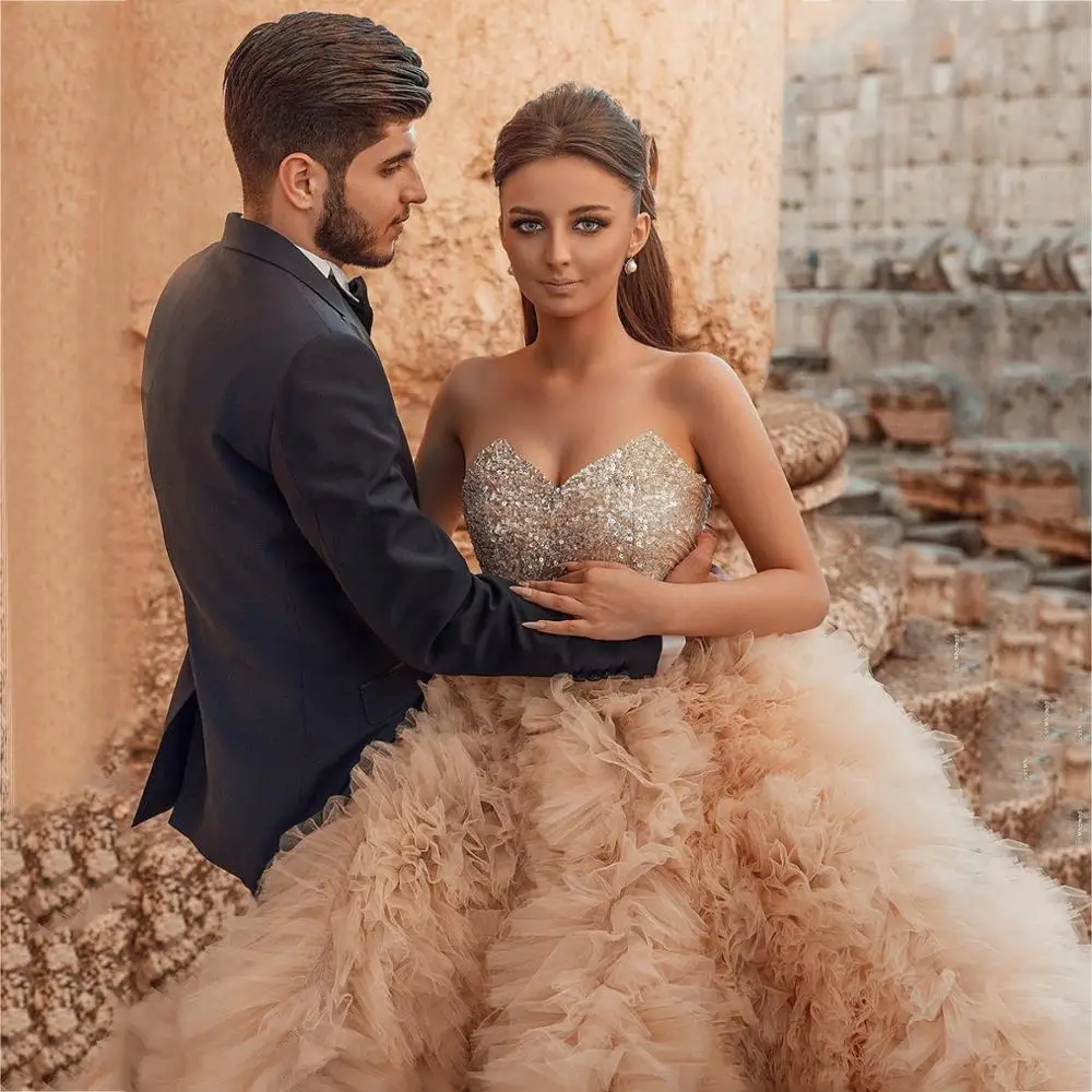 

Robe De Mariee Новое поступление Свадебные платья с блестками ТРАПЕЦИЕВИДНОЕ свадебное платье без рукавов с кисточками Vestido De Noiva