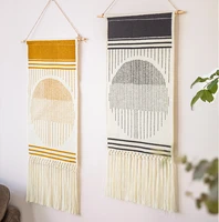 xiaomi nordic style home boho decor cotton tassel handmade woven wall hanging tapestry colorful printing hand knotted wall