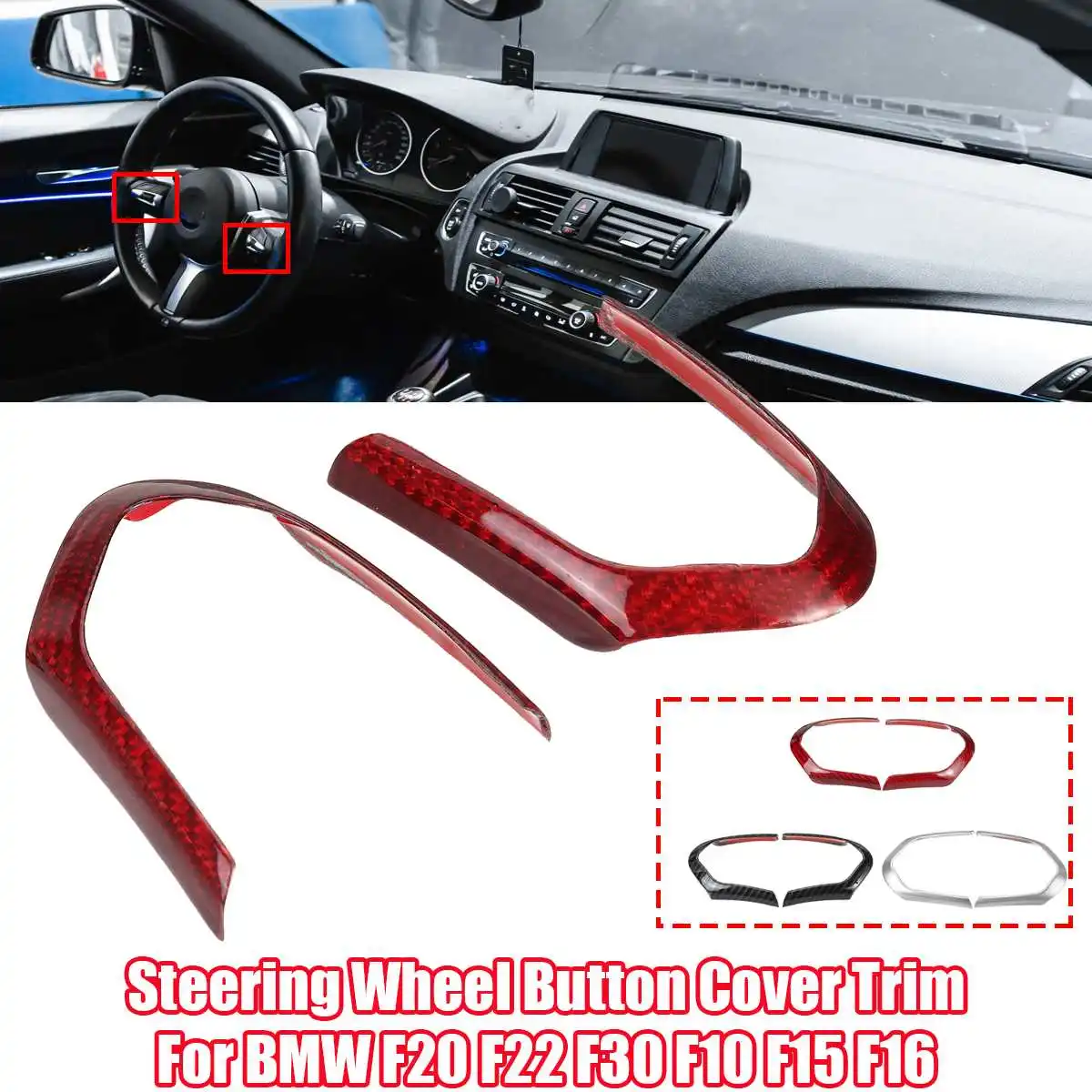 

Декоративная рамка на руль автомобиля, обшивка из углеродного волокна, АБС для BMW F20, F22, F30, F33, F36, F10, F15, F16, M-Sport, F06, F12, F13, X5