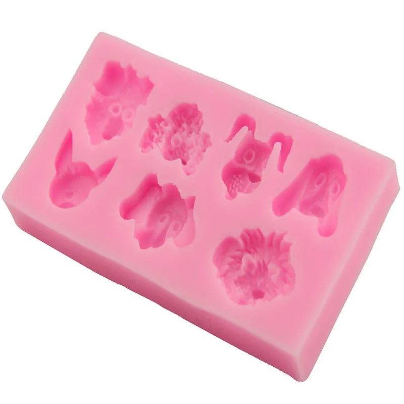 Силиконовая форма для мыла в форме собаки животных сделай сам помадка