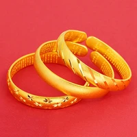 10mm wide cuff bangle yellow gold filled classic solid womens girls bangle bracelet gift