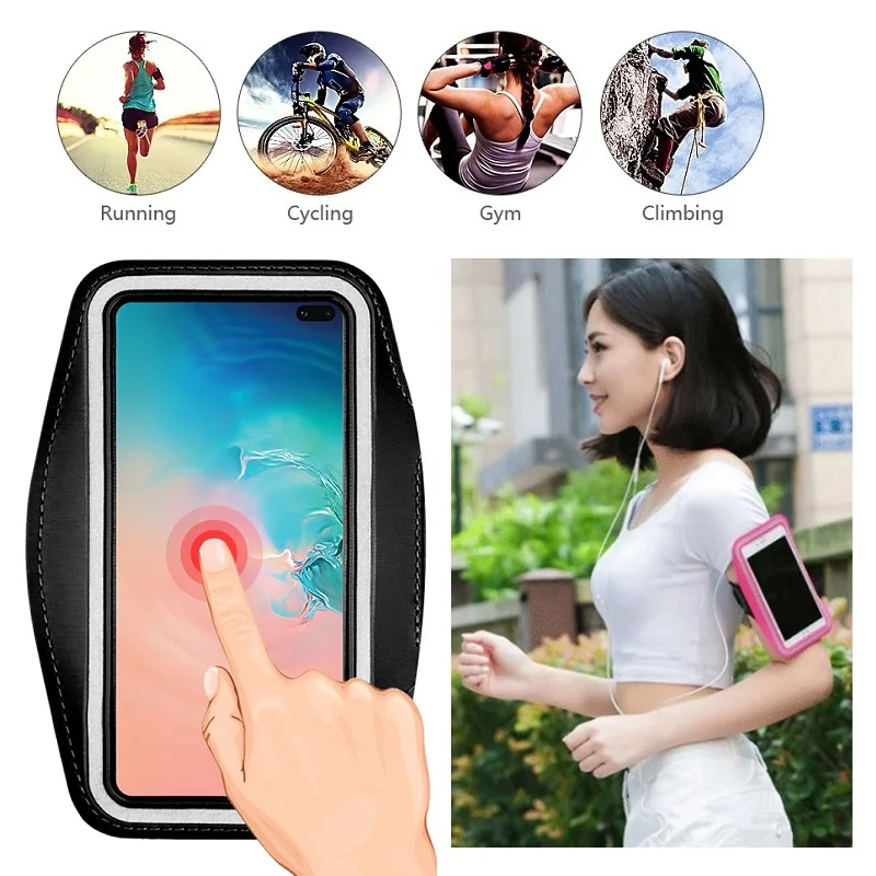 

for Samsung S20 Ultra S10 5G S9 S8 Plus S7 S6 Edge Note 10 Lite Plus 9 8 Bag Case on Hand for Phone Holder Running Sports Case