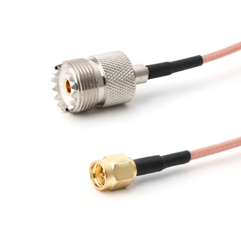 

RG316 Cable Jumper Pigtail UHF SO239 Female PL259 to SMA Male Plug Crimp Adapter