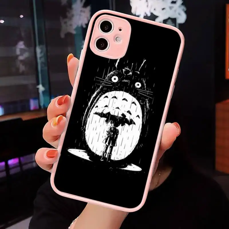 

Totoro Spirited Phone Case matte transparent For iphone 7 8 11 12 plus mini x xs xr pro max cover