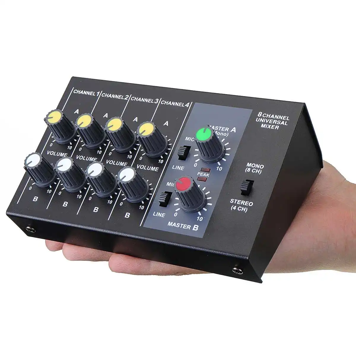 Мини Портативный аудио DJ микшер 8-канальный сетевой видеорегистратор USB DJ звук 48В микшерный пульт усилитель для ТВ DVD/VCD/Радио караоке ktv матч Вечерние