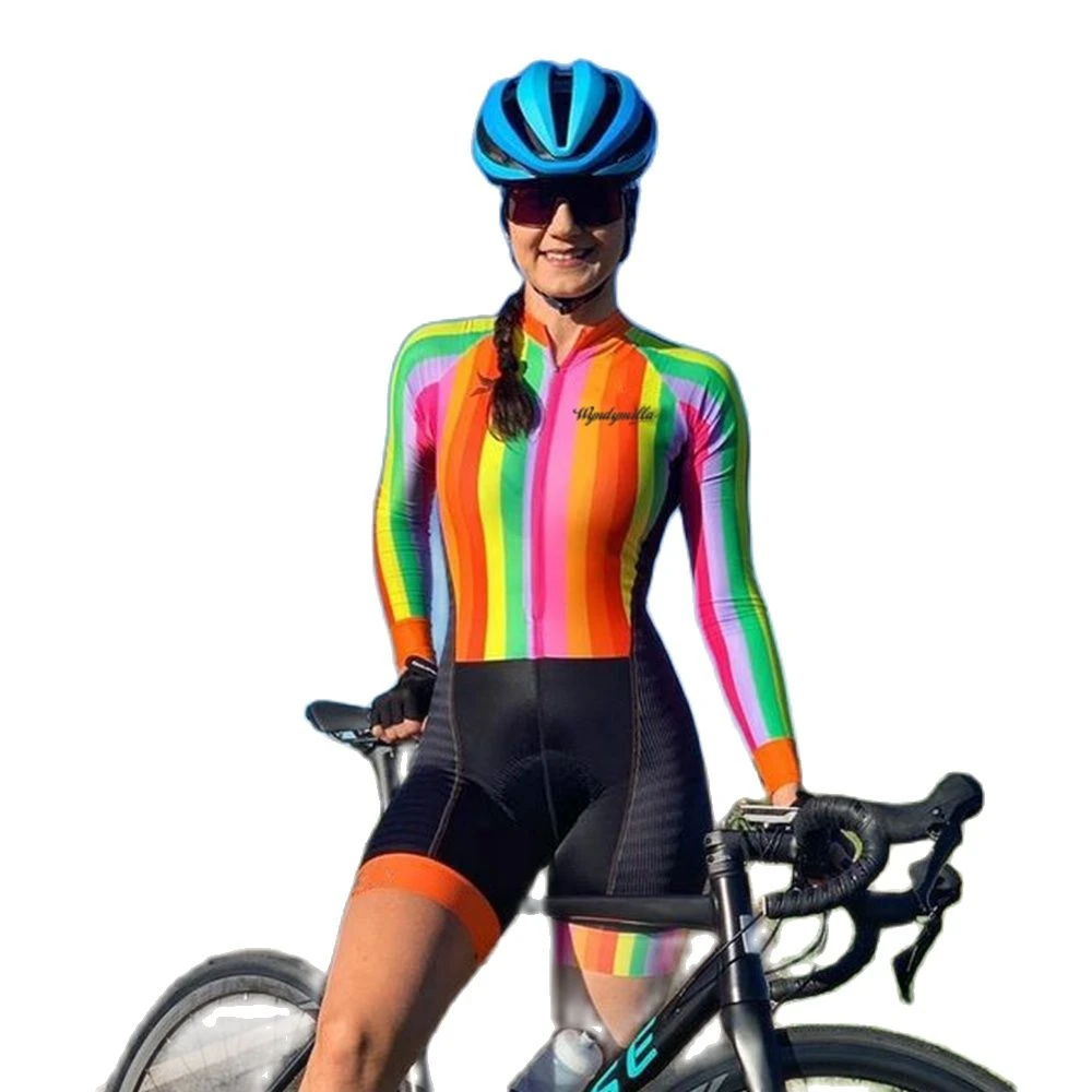 

Wyndymilla Macaquinho Women Cycling Jumpsuit Bicycle Bike Sexy Fashion Clothes Equipamento Bike Couple Clothing Super Elastic