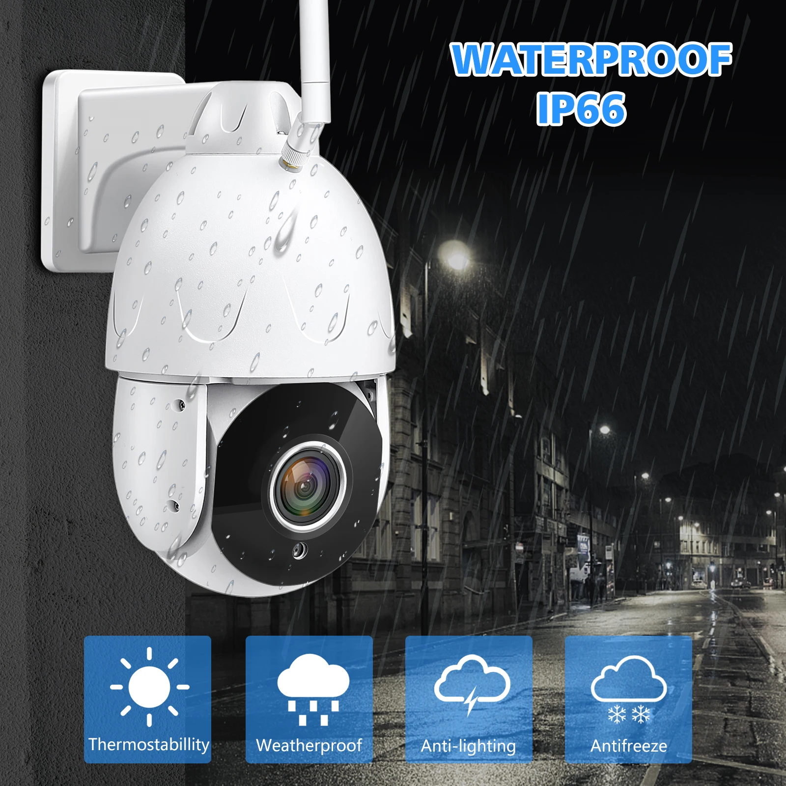 Наружная IP камера 5MP 4G sim-карта WIFI AI автоматическое отслеживание 30X зум