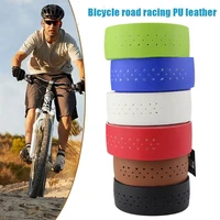 bicycle handlebar tape pu leather perforated belt breathable soft bike handlebar tape mtb fixed gear belt cycling equipment