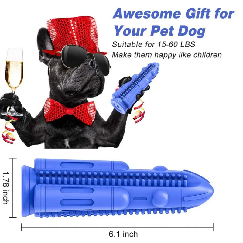 

Dog Chew Toy Dog Toothbrush Toy For Dental Care Interactive Dog Toys Pet Brushing Stick Teeth Cleaning Toy Squeaky Toys