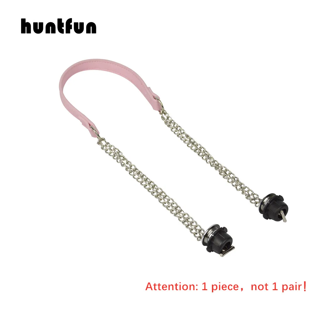 Женская сумка на плечо huntfun серебристая с двумя цепочками и металлическими