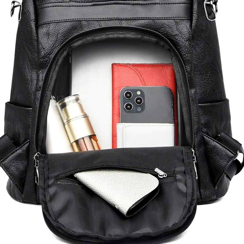 

Large Capacity Multifunction Women Backpack Korean Style Anti Theft Backpacks Luxury Crossbody Bag Fashion Girl School Book Bags