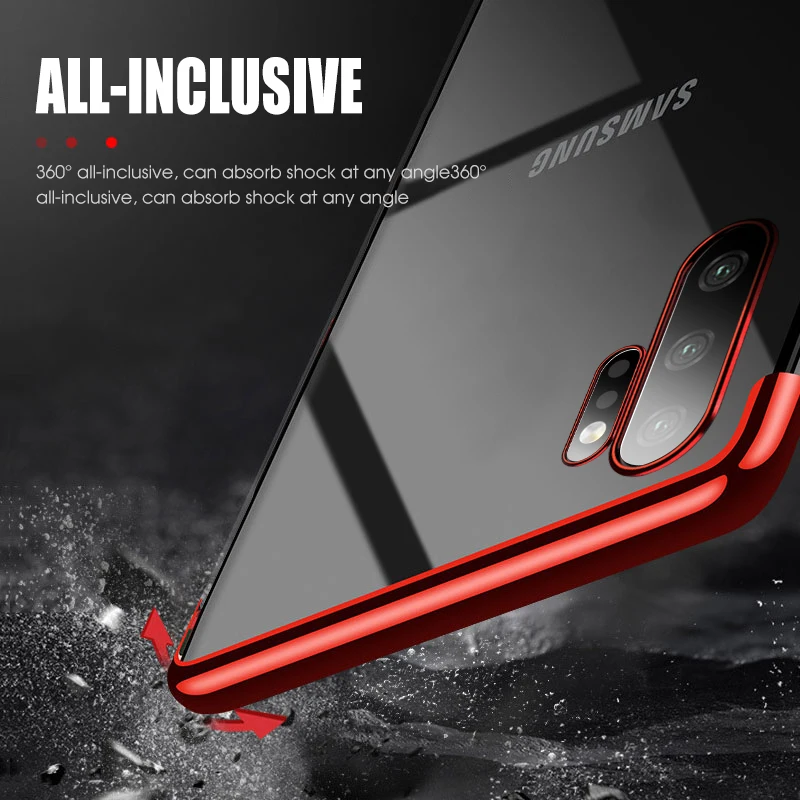 3 in 1 Plating Frame Case For Samsung Galaxy Note 10 Plus TPU Cover for S10 S9 S8 S10E Pro 9 8 S7 Edge |