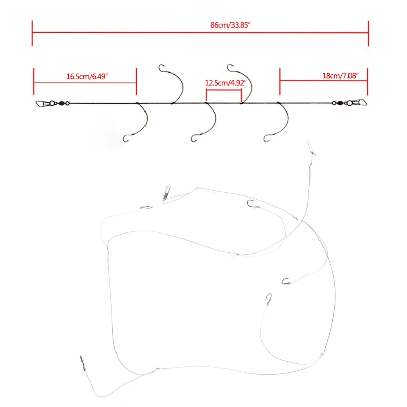 5 крючков из высокоуглеродистой стали рыболовные снасти инструмент морская