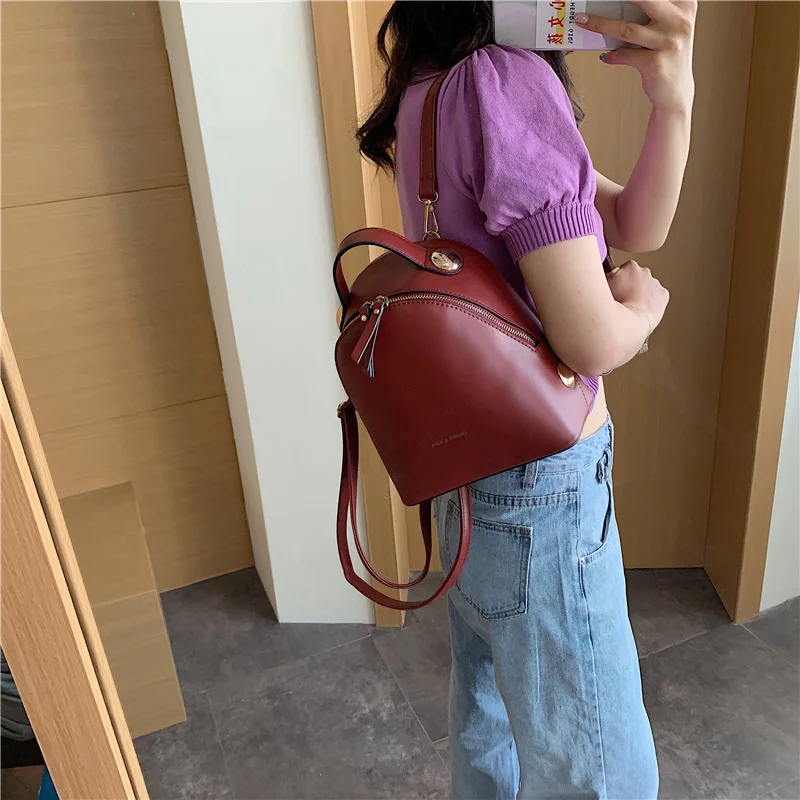 

Women's Backpack New Korean Version Simple Fashion Small Backpack Versatile Ins Travel Bag