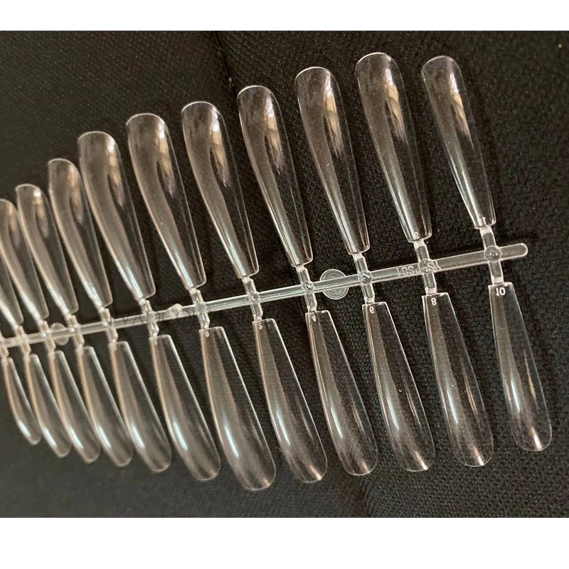 Сверхдлинные накладные ногти для гроба конические с полным покрытием XXL система