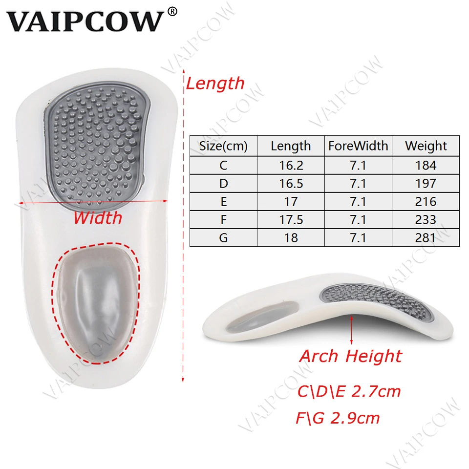 Flatfoot Orthotics Cubitus Varus Orthopedic Insoles for Falt Feet Pads Arch Support Orthopedic Cushion Massage insert Orthotic