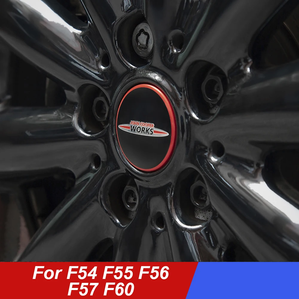

54mm And 56mm Car Wheel Hub Trim Cover Cap Sticker Decal Emblem for MINI Cooper S JCW One F54 F55 F56 F57 F60 R55 R56 R60 R61