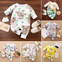 2021 cartoon dinosaur romper clothes newborn baby jumpsuit cute infant toddler costume for spring summer autumn baby clothing