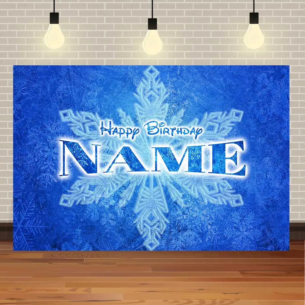 

Seekpro Winter Christmas Holiday Frozen Snow Flake Backdrop Blue Background Child Birthday Party Art Portrait Photo Studio