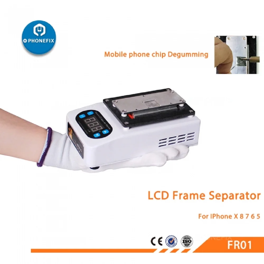 PHONEFIX мини LCD экран средняя рамка Безель демонтирует сепаратор/дробилка для переработки нагревательная платформа для демонтажа каретки для телефона Refurbishme