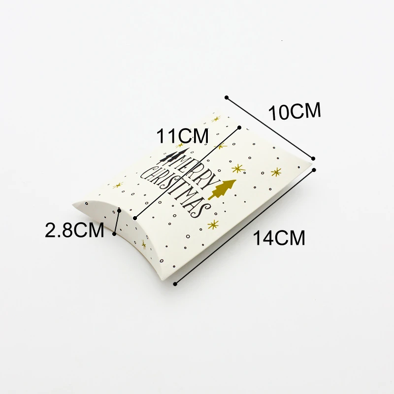 20 шт Рождественская Подарочная коробка конфеты печенье Олень Дерево Золотая