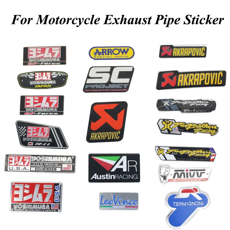 Термостойкая 3D алюминиевая наклейка на выхлопную трубу мотоцикла для Akrapovic MIVV