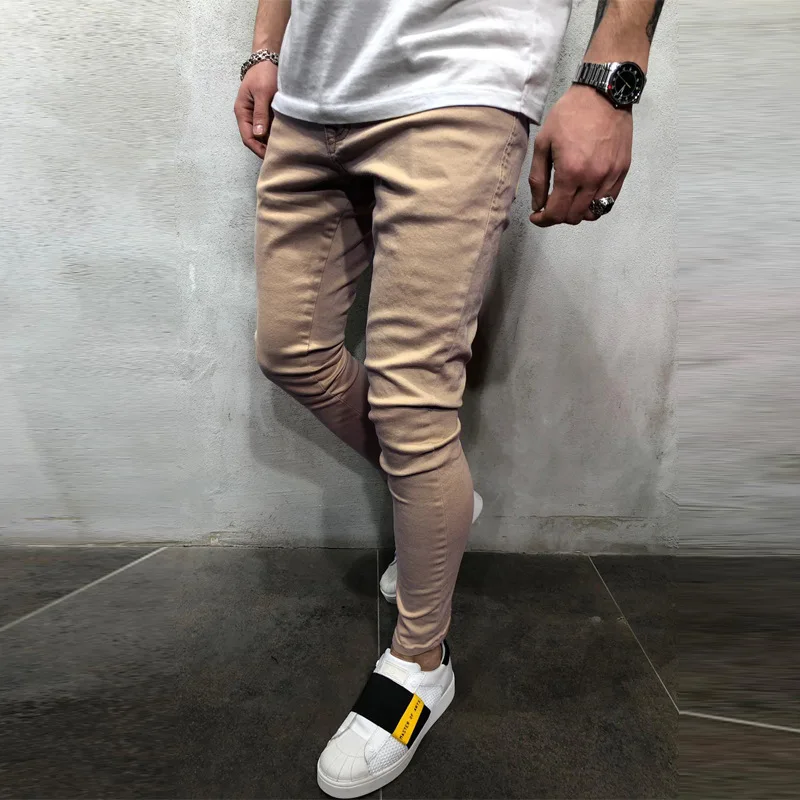 

Fit Jeans Men's Denim Pants Brand New Style Trousers Menswear Men's Stretch Loose Plaid Casual Button Straight