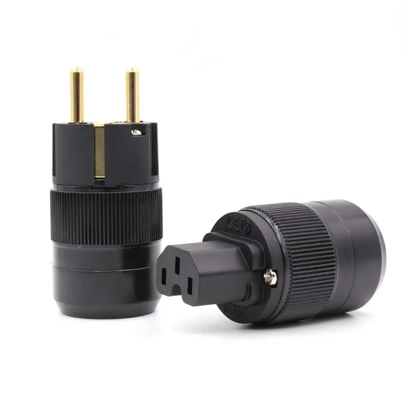 Moonsaudio Вилка питания США/ЕС позолоченная HiFi вилка соединителя