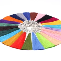 2pcs cone alloy cap silk tassel fringe sewing bang tassel trim decorative curtain tassel for craft jewelry gift making material