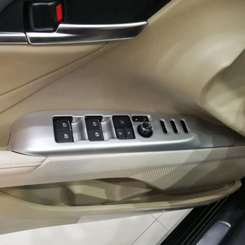 Хромированный подлокотник для двери и окон Защитная панель переключателя Toyota Camry