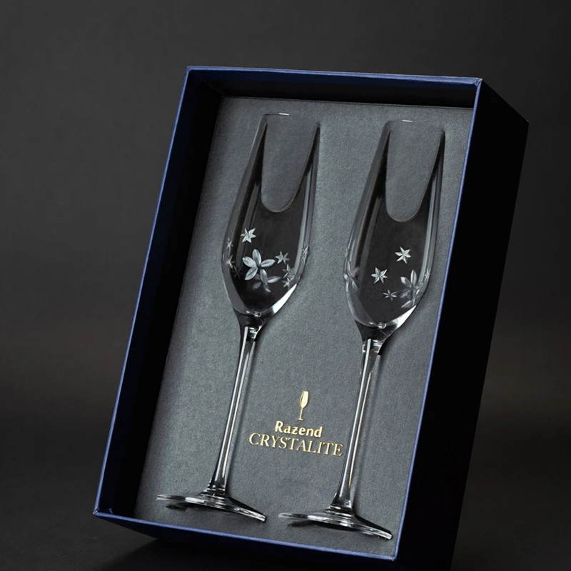 Set Goblet Crystal Wine Cup Long Stem Drink Wedding Valentine's Day Home Daily Use