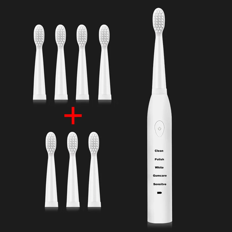 White-brushhead Электрическая зубная щетка Ultra sonic USB зарядка перезаряжаемая зубная щетка моющаяся для Xiaomi зубная щетка Xiaomi X3 - Цвет: White-brushhead