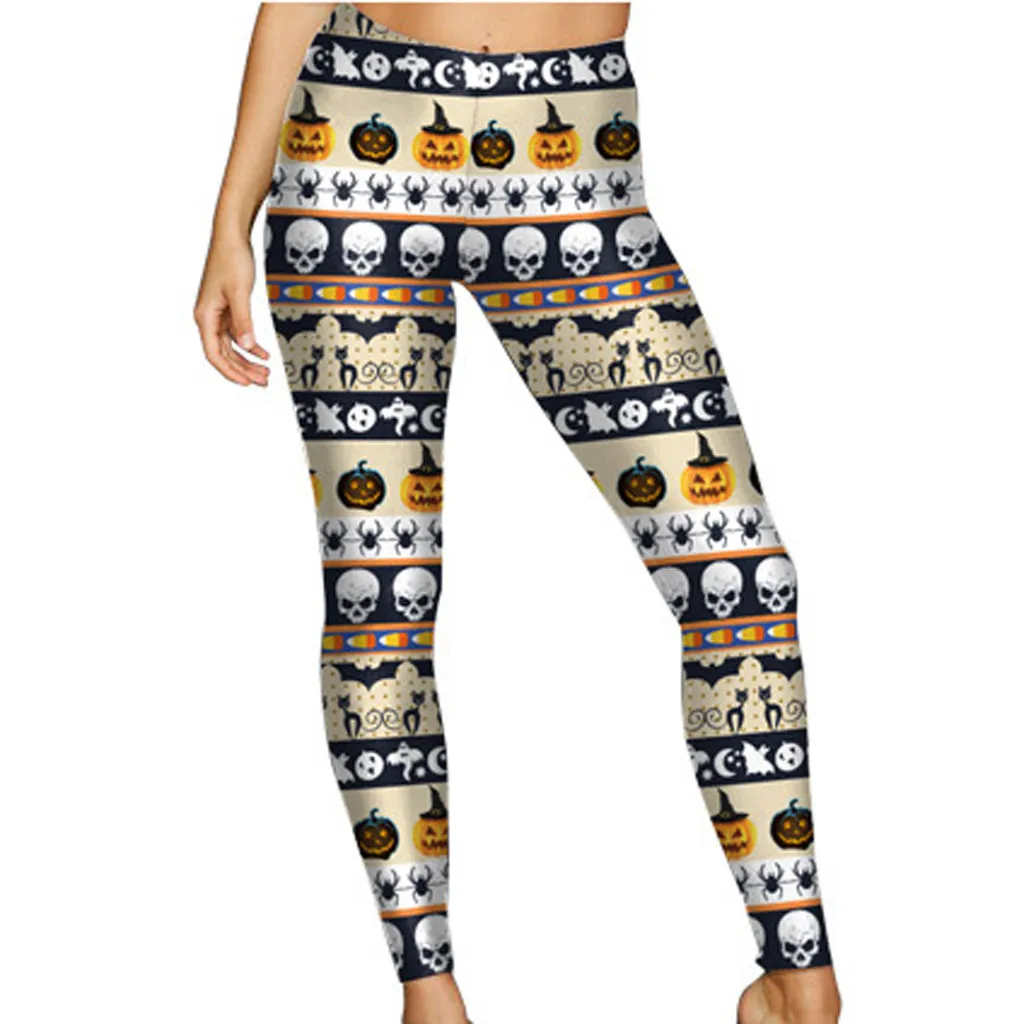 2019 Весна Осень Новые женские Лосины Хэллоуин подтяжка бедра ягодицы брюки мягкие