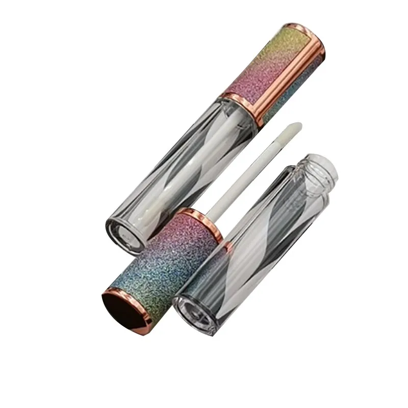 Радужная цветная крышка пустая прозрачная трубка для блеска губ с палочкой 50 шт. 6