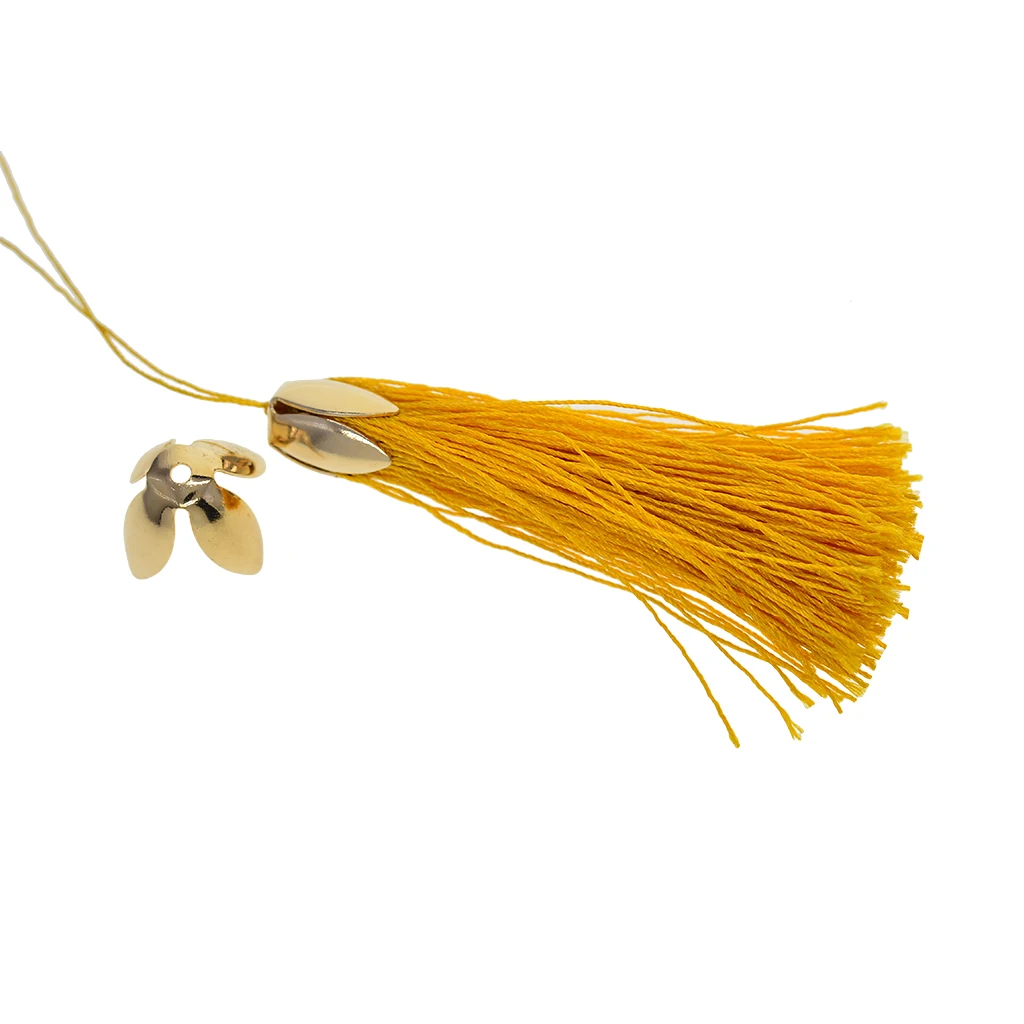 

50 Pieces Jewelry Making Caps Fashion Golden Tassel End Cap Beads Stopper Connector Jewelry Making Finding