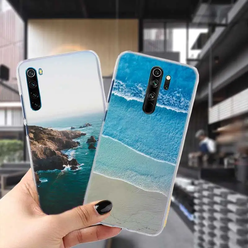 Чехол для Redmi Note 7 8 8T 9S прозрачный чехол с принтом голубым небом пляжем 9 10 Pro Max 10S 6 5