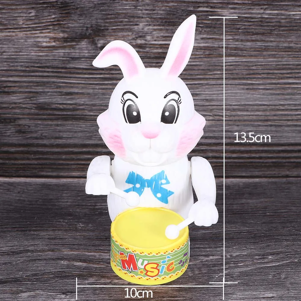 1 шт. Забавный мультяшный детский кролик игрушка для барабана заводная