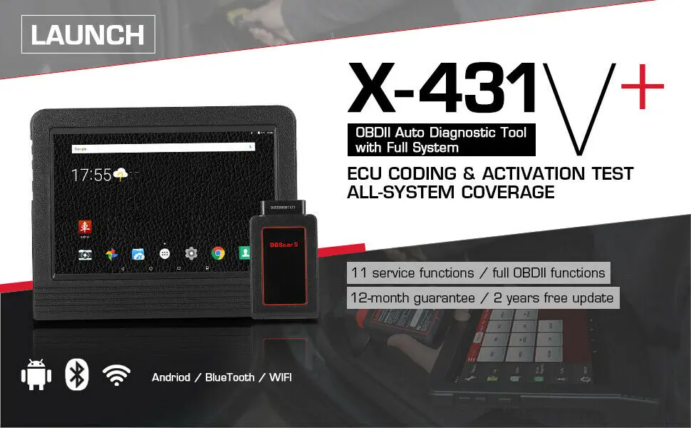 Launch X431 V+ V Plus 1" OBD Автомобильный диагностический инструмент Автомобильный сканер OBD2 Универсальный ECU кодирование PK launch x431 pro