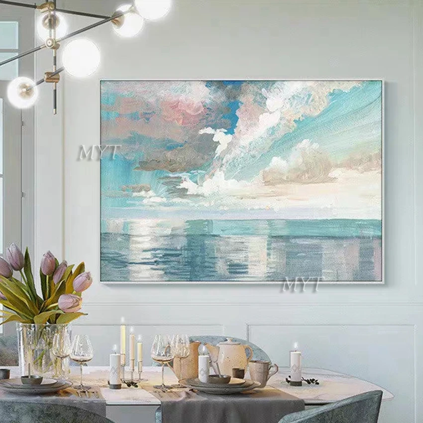 Без рамы Современный домашний декор Настенная картина ручной работы маслом на